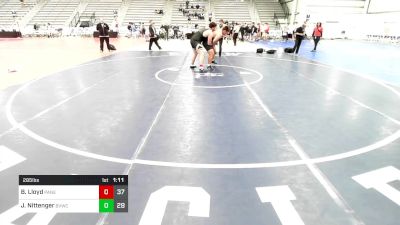 285 lbs Rr Rnd 3 - Ben Lloyd, PANE vs Josh Nittenger, Buffalo Valley Blue