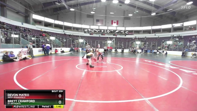 116 lbs Quarterfinal - Devon Mateo, West Springfield vs Brett Crawford ...