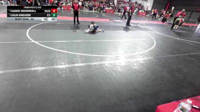 45 lbs 3rd Place Match - Colin Kreuzer, B.A.M Training Center vs Caiden Greenwell, Pardeeville Boys Club Youth Wrestling