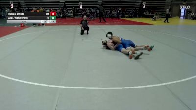 150 lbs Quarterfinals (8 Team) - Will Thorsten, Foley vs Reese Davis, NYM (New York Mills)