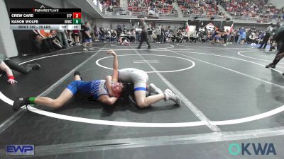 76 lbs Semifinal - Crew Card, Tulsa Blue T Panthers vs Kason Wolfe, Keystone Kids Wrestling Club