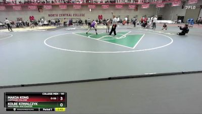 141 lbs Champ. Round 1 - Makoa Kong, Carthage College vs Kolbe Kowalczyk, Wisconsin-Whitewater