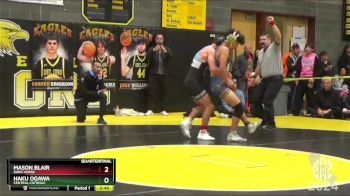 128 lbs Quarterfinal - Mason Blair, Dark Horse vs Haku Ogawa, Central Catholic