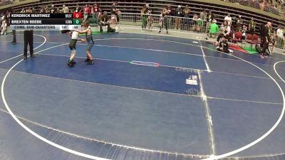 45 lbs Cons. Sub-quarters - Kendrick Martinez, Westlake vs Brexten Beebe, Iron County Wrestling Academy