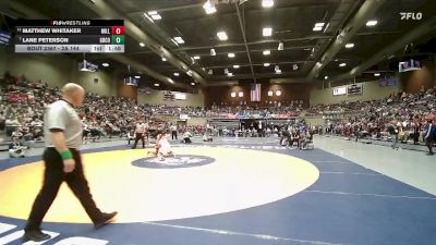 2A 144 lbs 5th Place Match - Matthew Whitaker, Millard vs Lane Peterson, Grand County