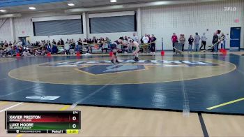 174 lbs Cons. Round 5 - Xavier Preston, Roanoke College vs Luke Moore, Delaware Valley