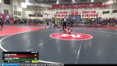 50 lbs Cons. Round 1 - Layne Cruze, Willmar vs Sawyer Comer, Team Porcelli