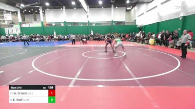 138 lbs Round Of 32 - William Greene, Collegiate vs Eric Wolf, Farmingdale