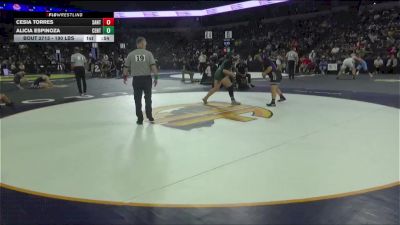 190 lbs Consi Of 16 #2 - Cesia Torres, Santiago/GG (SS) vs Alicia Espinoza, Central Valley (SJ)