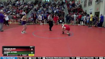 138 lbs Quarterfinal - Haylee Black, Thompson HS vs Kimber Alford, Daphne