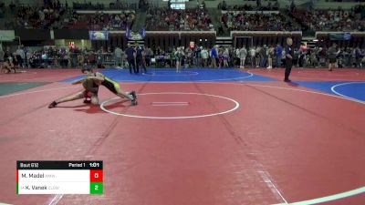 94 lbs Quarterfinal - Kalen Vanek, Cascade Little Guy Wrestling vs Mason Madel, North Montana Wrestling Club