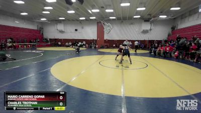 134 lbs Cons. Round 3 - Charles Trotman, Alhambra High School vs Mario Carreno Gopar, Rancho Cotate High School