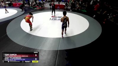 132 lbs Champ. Round 1 - Tony Garcia, James Monroe High School Wrestling vs Andy Plascencio, Golden Valley (Bakersfield) High School Wrestling