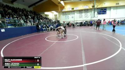 107 lbs Semifinal - Rhea Lechuga, Arizona Lutheran HS vs Riley Alexander, Winslow