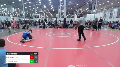 87 lbs Rr Rnd 4 - Benjamin Kamertz, Kraken Red vs James Smith, Clearview