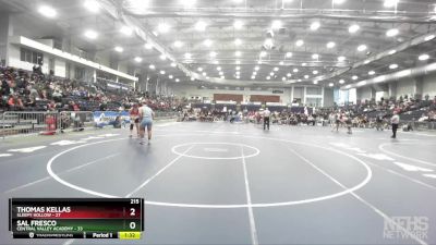 215 lbs Round 1 (3 Team) - Sal Fresco, Central Valley Academy vs Thomas Kellas, Sleepy Hollow