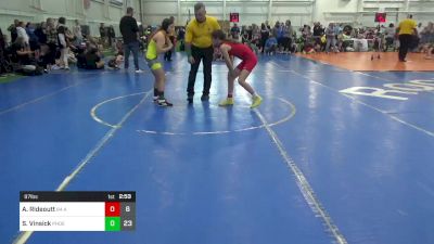 97 lbs Round 2 - Aleeya Rideoutt, 84 Athletes vs Sarah Vinsick, Phoenix Wrestling Club