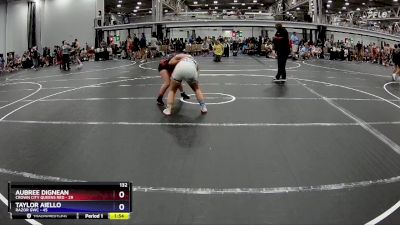 132 lbs Semis (4 Team) - Aubree Dignean, Crown City Queens Red vs Taylor Aiello, RaZor GWC