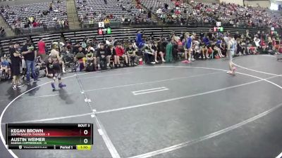 85 lbs Quarterfinals (8 Team) - Kegan Brown, South Dakota Thunder vs Austin Weimer, Kansas Copperheads