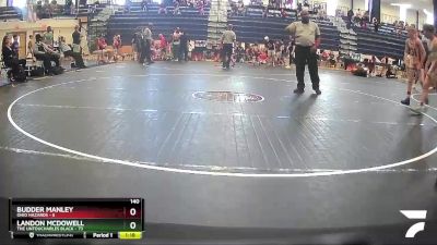 140 lbs Round 3 (6 Team) - Landon Mcdowell, The Untouchables Black vs Budder Manley, Ohio Hazards