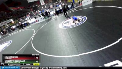 98 lbs Cons. Round 4 - Vincent Gosswiller, Granite Wrestling Club vs Niv Rachman, California