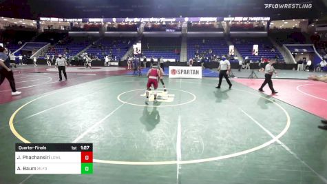 106 lbs Quarterfinal - Jaxson Phachansiri, Lowell vs Aidan Baum, Milford