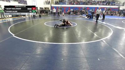 113 lbs Cons. Round 3 - Scott Bollinger, West Valley (Spokane) vs Ryker Allen, Post Falls 2