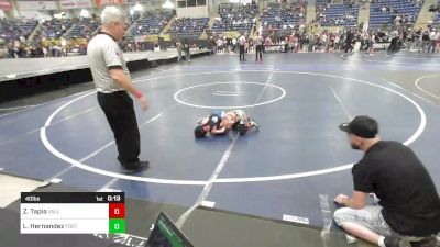 40 lbs 5th Place - Zayden Tapia, Valley Bad Boys vs Luciano Hernandez, Fort Lupton
