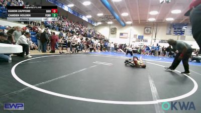 49 lbs Final - Kanon Zappone, Barnsdall Youth Wrestling vs Camden Holden, Ponca City Wildcat Wrestling