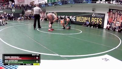 285 lbs Cons. Round 1 - Ben Bowling, Columbia (Columbia Station) vs Mark Oroshaj, Padua Franciscan (Parma)