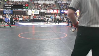 A - 110 lbs 5th Place Match - Levi Nick, Libby / Troy vs Max Heath, Laurel