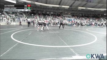 90 lbs Round Of 16 - Jax Feathers, Verdigris Youth Wrestling vs Gunner Coffelt, Bridge Creek Youth Wrestling