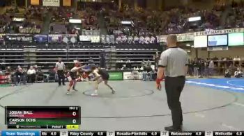 126 lbs Quarterfinal - Josiah Ball, Hoisington vs Carson Ochs, Hoxie