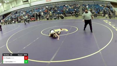 14U Boys - 80 lbs Champ. Round 1 - Ryan Pitzele, Bear Cave Wrestling Club vs Troy Carrizales, Ohio