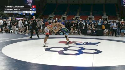 132 lbs Cons. Quarters - Jamiel Castleberry, Illinois vs Vincent Anello, New Jersey
