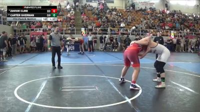 192 lbs 7th Place Match - Carter Sherman, Cardington-Lincoln vs Zavior Cline, Shore Sports Club