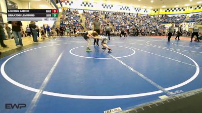 90 lbs Semifinal - Lincoln Lamho, Wagoner Takedown Club vs Braxton Lemmons, Barnsdall Youth Wrestling