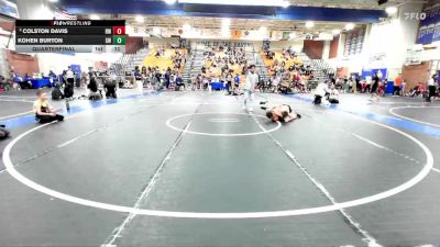 82-88 lbs Quarterfinal - Colston Davis, Reign WC vs Kohen Burton, Sting WC