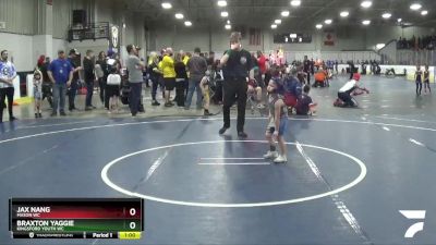 43 lbs Cons. Round 1 - Braxton Yaggie, Kingsford Youth WC vs Jax Nang, Mason WC