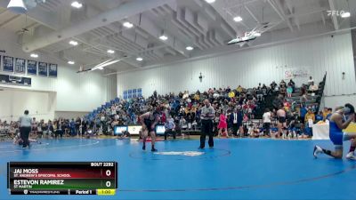 190 lbs 7th Place Match - Jai Moss, St. Andrew`s Episcopal School vs Estevon Ramirez, St Martin