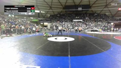 Boys 2A 157 lbs Cons. Round 2 - Trey StaRosa, Eatonville vs Talan Hughes, East Valley (Spokane)