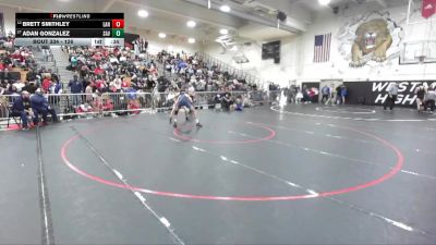 126 lbs Cons. Round 2 - Adan Gonzalez, Santa Ana Valley vs Brett Smithley, Lancaster