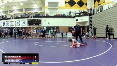 85 lbs Round 1 - Mikey Hernandez, One On One Wrestling Club vs Bryson Blodgett, The Fort Hammers Wrestling