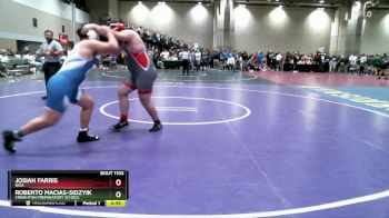 285 lbs Cons. Round 3 - Josiah Farris, Nixa vs Roberto Macias-sidzyik, Creighton Preparatory School