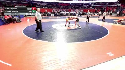 3A 132 lbs Cons. Semi - Griff Powell, LaGrange (Lyons) vs Elijah Garza, Arlington Heights (Hersey)