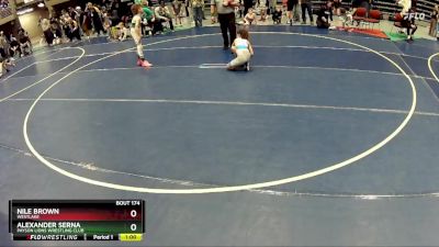 78 lbs Cons. Round 3 - Nile Brown, WESTLAKE vs Alexander Serna, Payson Lions Wrestling Club