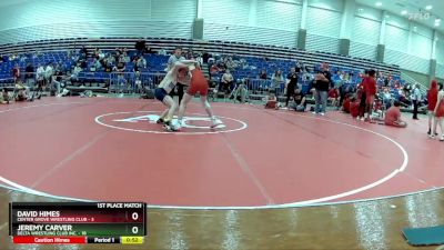 95 lbs Finals (2 Team) - David Himes, Center Grove Wrestling Club vs Jeremy Carver, Delta Wrestling Club Inc.