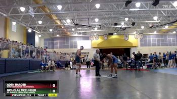 175 lbs Champ. Round 1 - Nicholas McCumber, St. Andrew`s Episcopal School vs Aden Harden, North Pontotoc High School