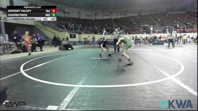 80 lbs 7th Place - Anthony Halapy, Tulsa Blue T Panthers vs Cooper Price, Brushy Wrestling Club