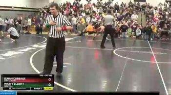 94 lbs Quarterfinal - Isaiah Cubbage, East Clinton vs Wyatt Elliott, Westfall